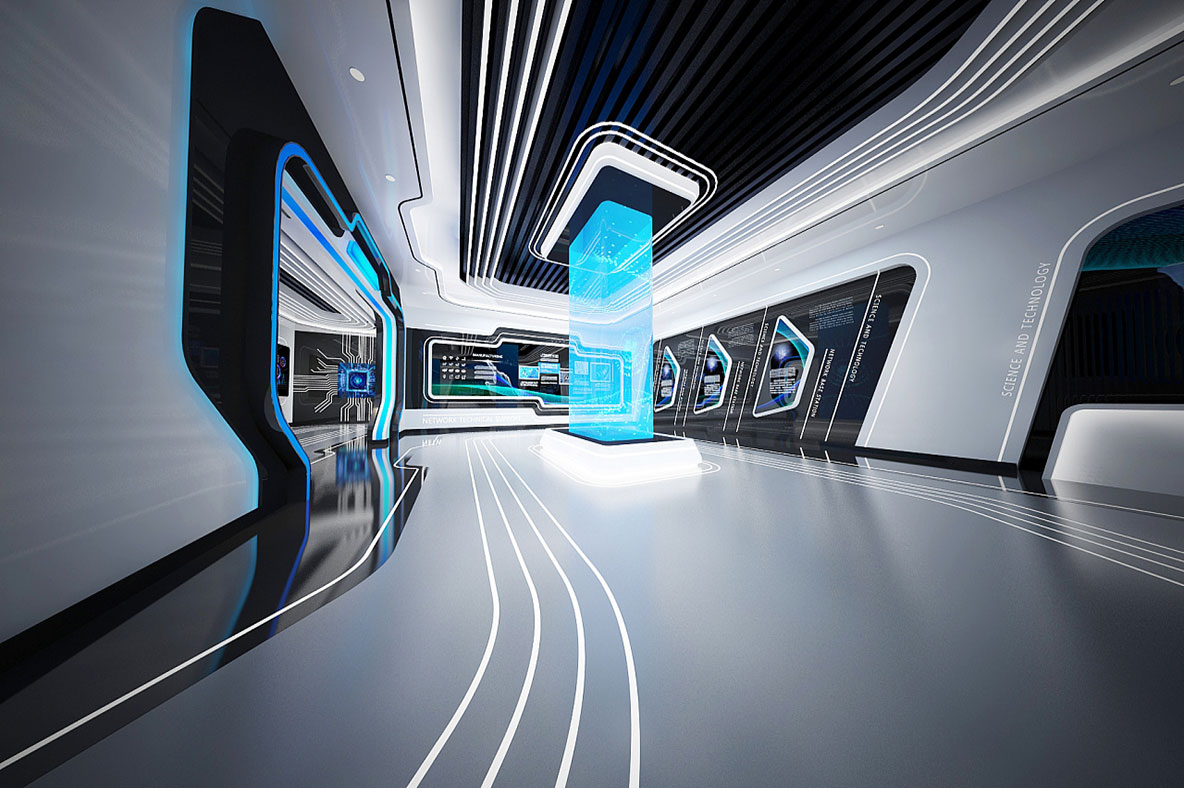 華為數字化展廳效果圖